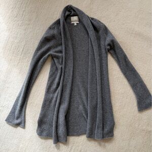 Cynthia Rowley Charcoal Open Front Cardigan